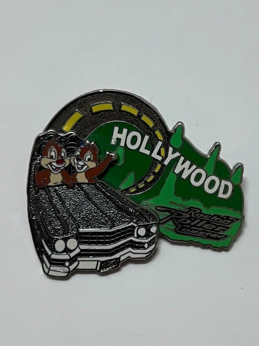 disney chip & dale rock ’n’ roller coaster pin le 1500 2006